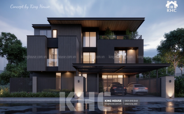 Top 13 Mẫu Biệt Thự Tone Tối Tại Cà Mau Sang Trọng