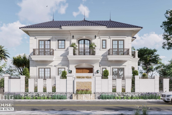 Mẫu Thiết Kế Biệt Thự Tân Cổ Điển Mái Nhật 2 Tầng Đẹp Thu Hút Tại TP.HCM