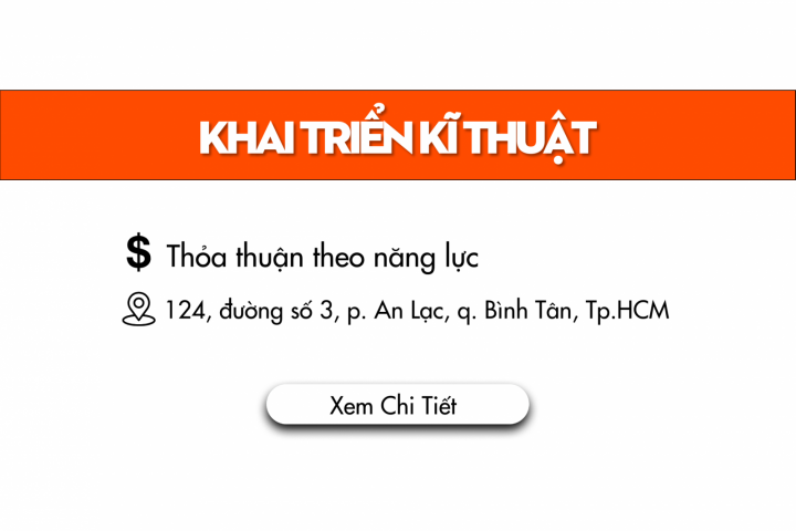 TUYỂN DỤNG VỊ TRÍ: KHAI TRIỂN KĨ THUẬT